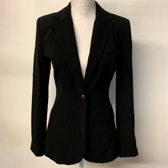 jeans and black suit jacket